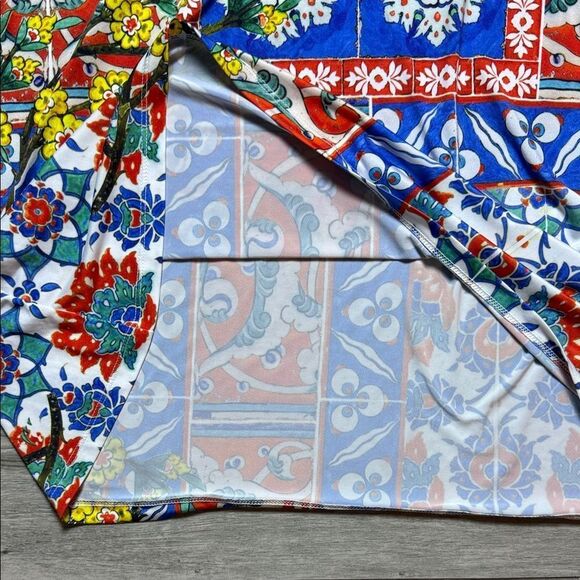 Isle By Melis Kozan Colorful Floral Pattern Sleeveles Dress Size M - Picture 5 of 11